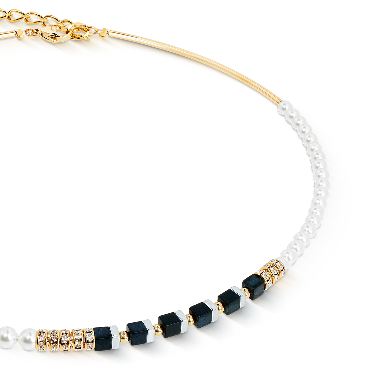Collier Precious Fusion Offset black-pearl