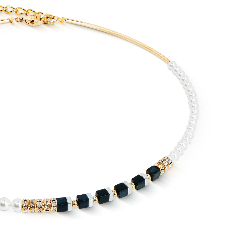 Collier Precious Fusion Offset black-pearl