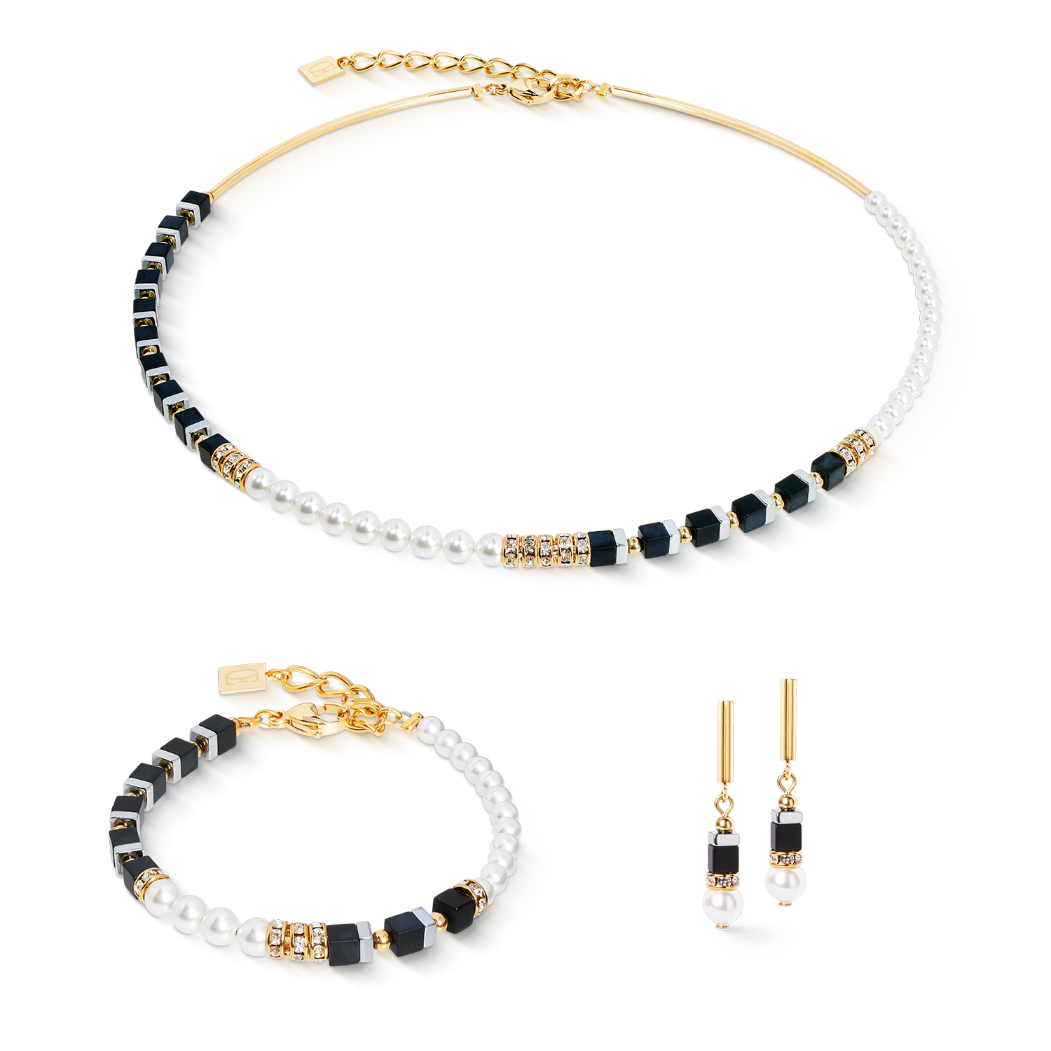 Collier Precious Fusion Offset black-pearl