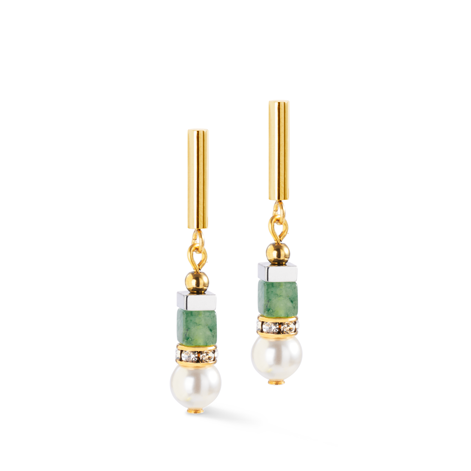 Boucles d'oreilles Precious Fusion Offset or-vert