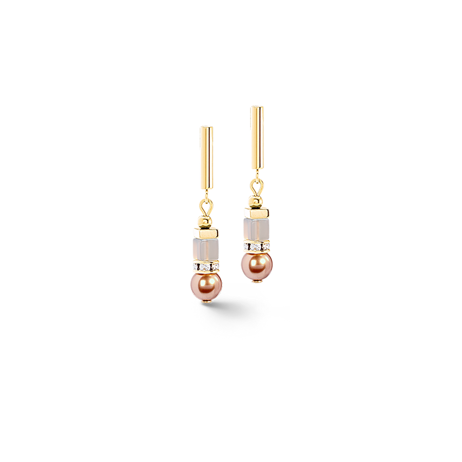 Boucles d'oreilles Precious Fusion Offset champagne-blush