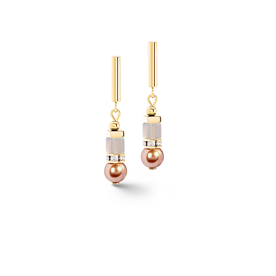 Boucles d'oreilles Precious Fusion Offset champagne-blush