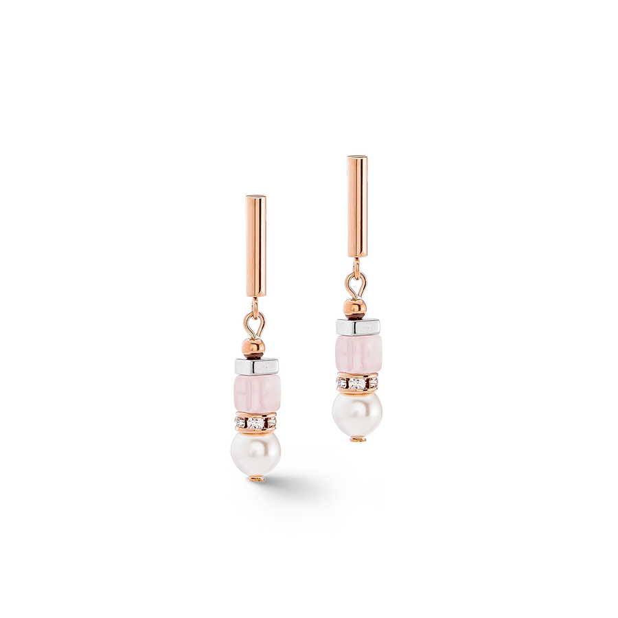 Boucles d'oreilles Precious Fusion Offset or rose-rosé