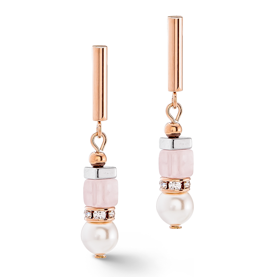 Boucles d'oreilles Precious Fusion Offset or rose-rosé