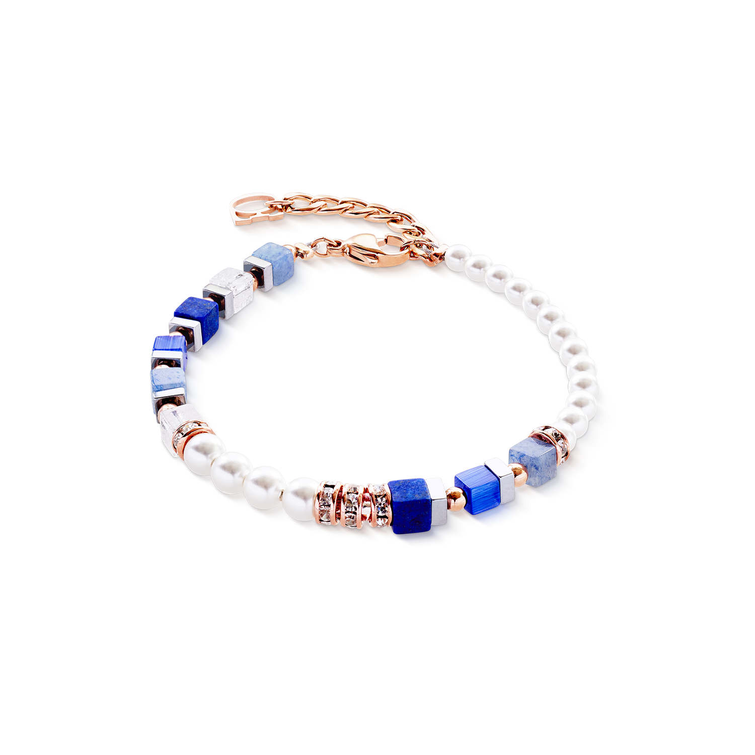 Bracelet Precious Fusion Offset or rose-bleu