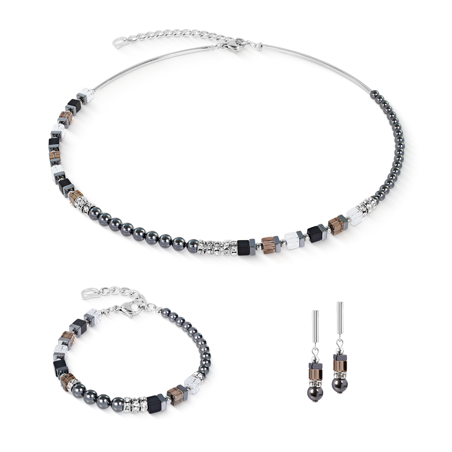 Bracelet Precious Fusion Offset gris-argent