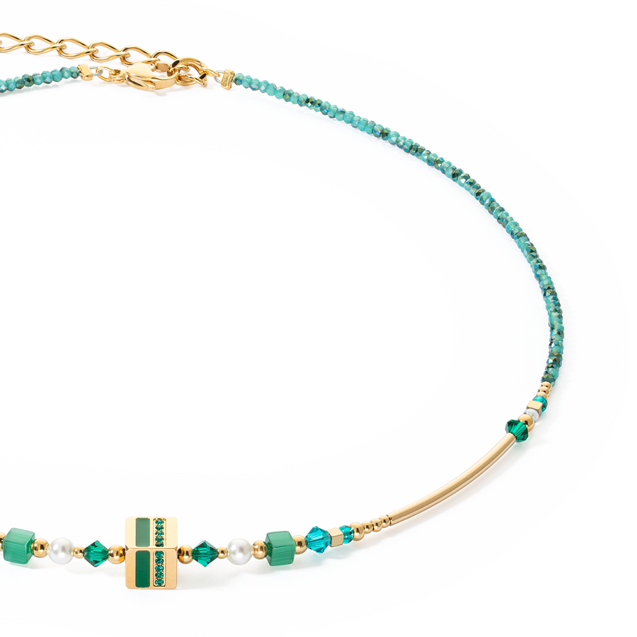 Collier Square Stripes or-vert