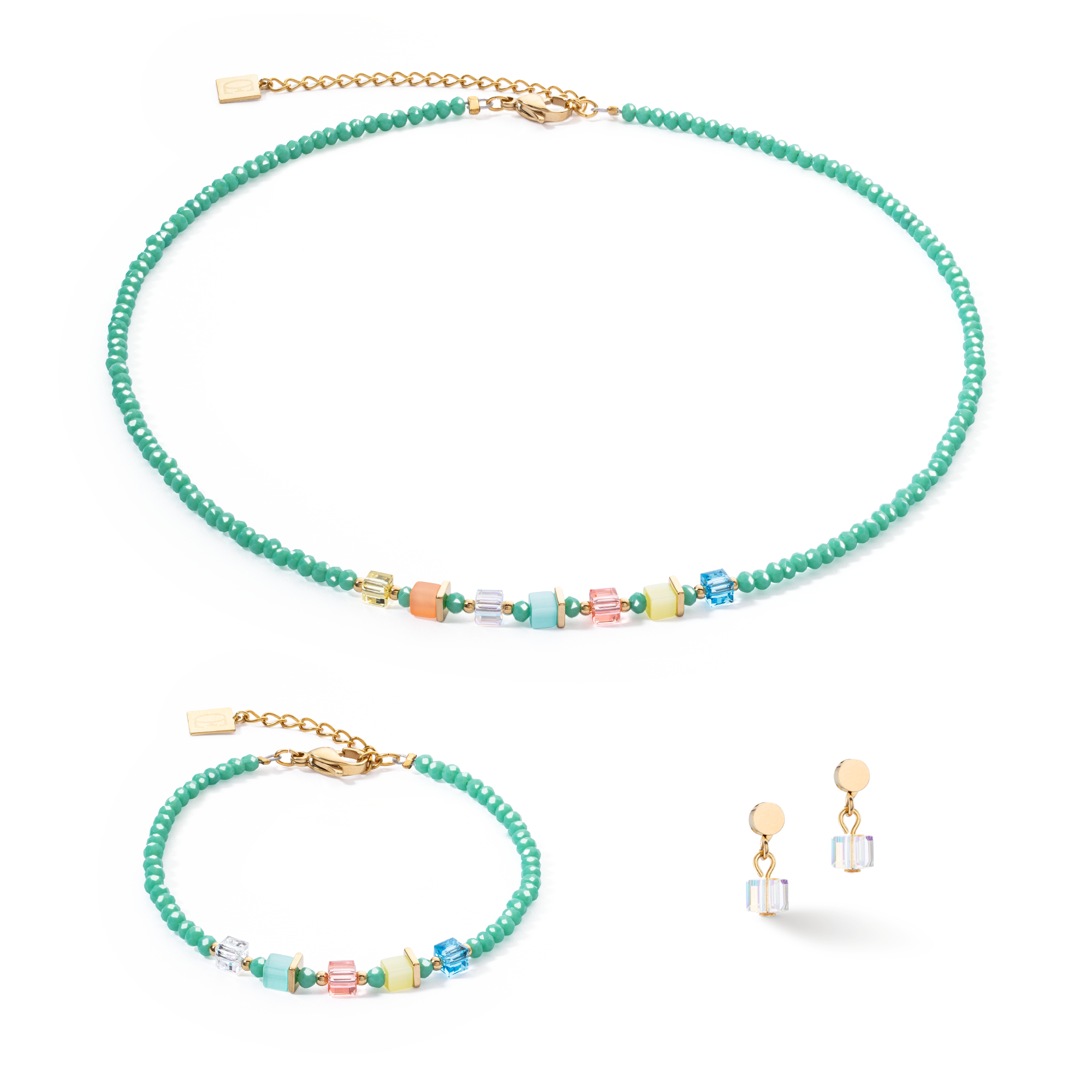 Collier Joyful Colours vert-multicolore