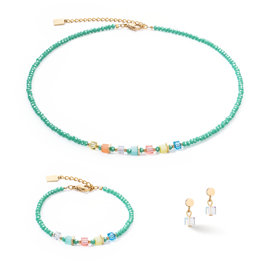 Collier Joyful Colours vert-multicolore