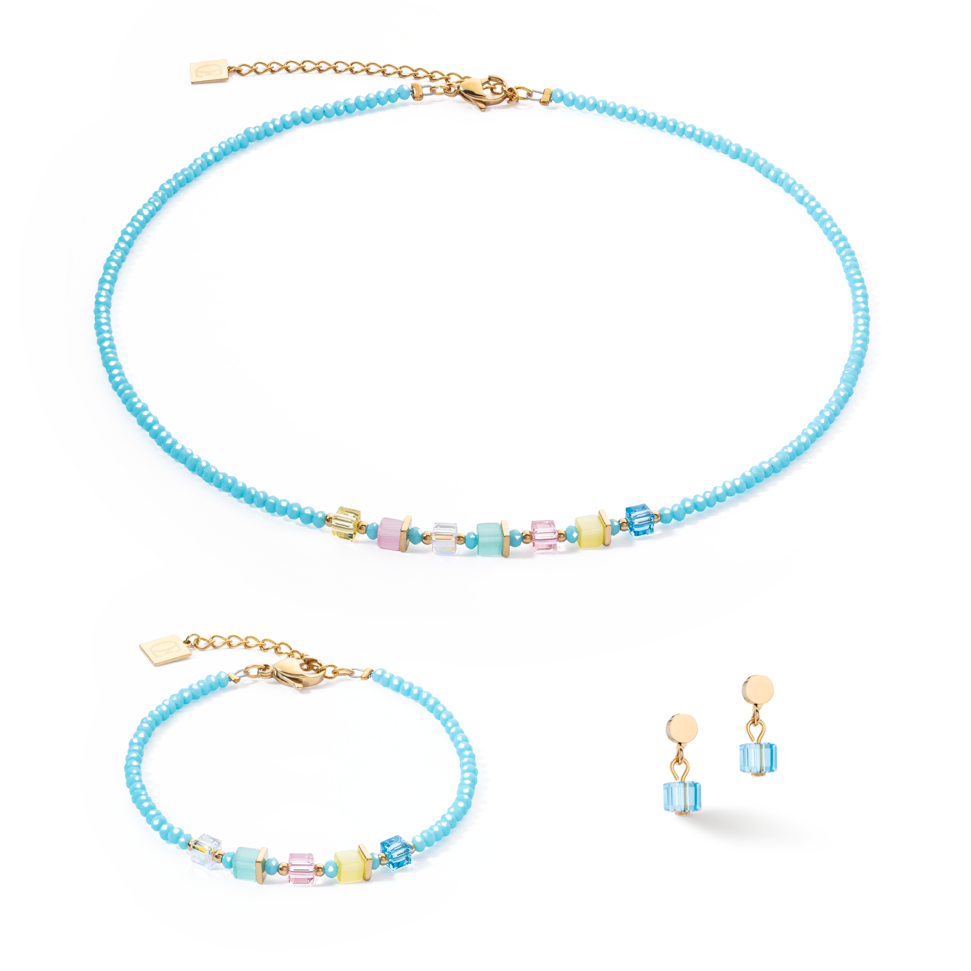 Collier Joyful Colours turquoise-multicolore