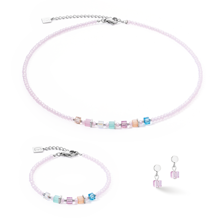 Collier Joyful Colours rose multicolore
