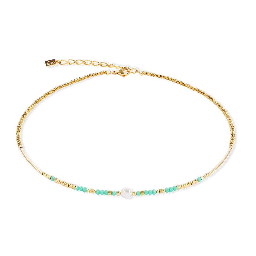 Collier Lagoon Pearl or-menthe