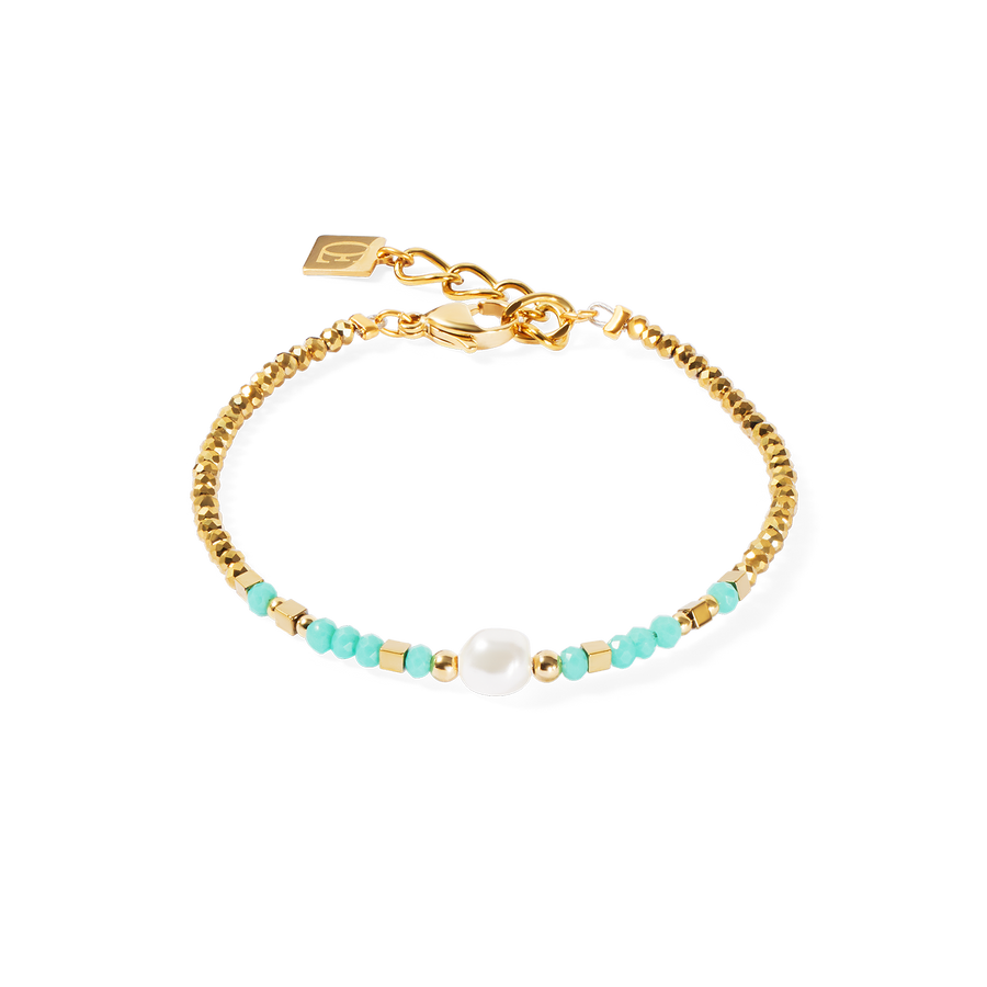 Bracelet Lagoon Pearl or-menthe