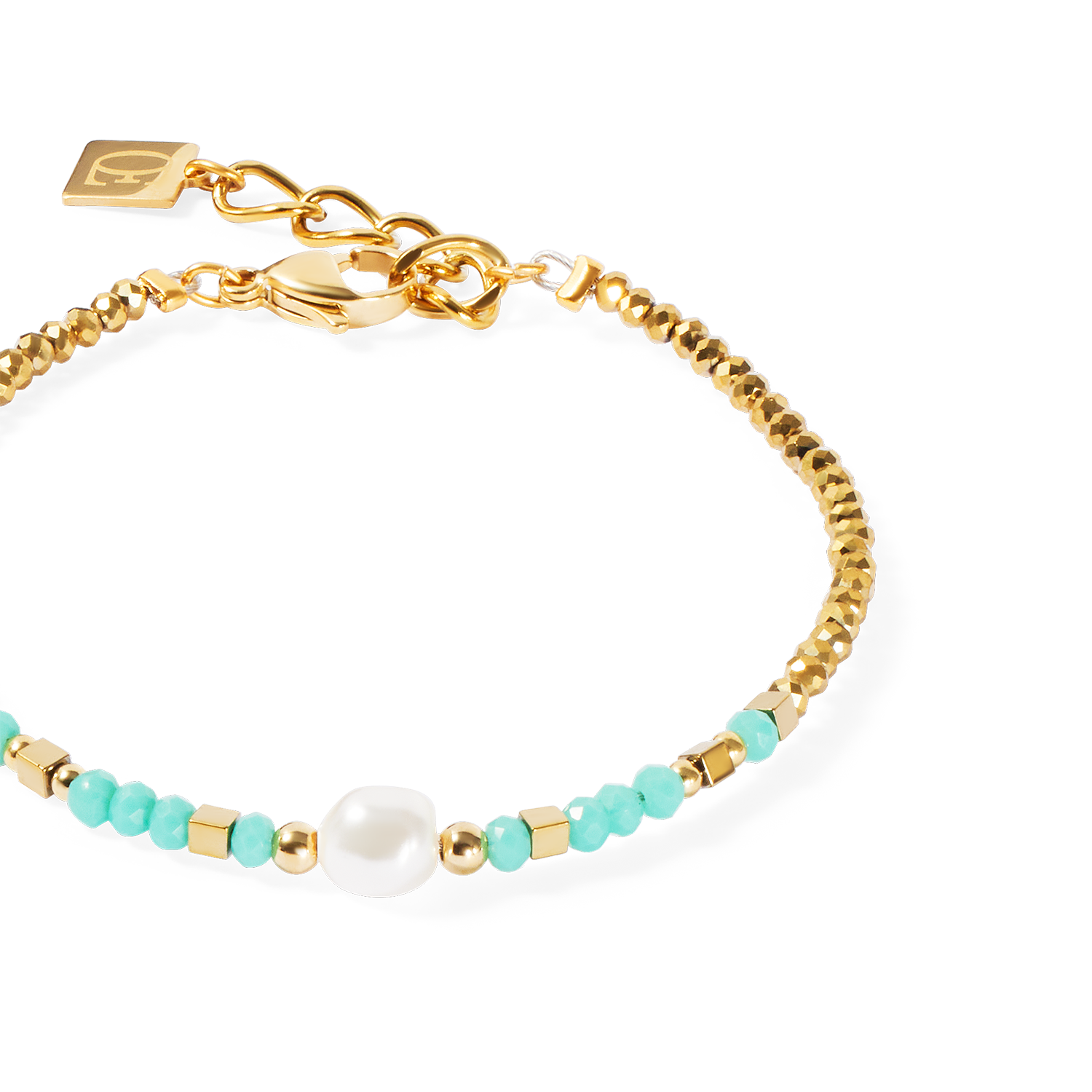 Bracelet Lagoon Pearl or-menthe