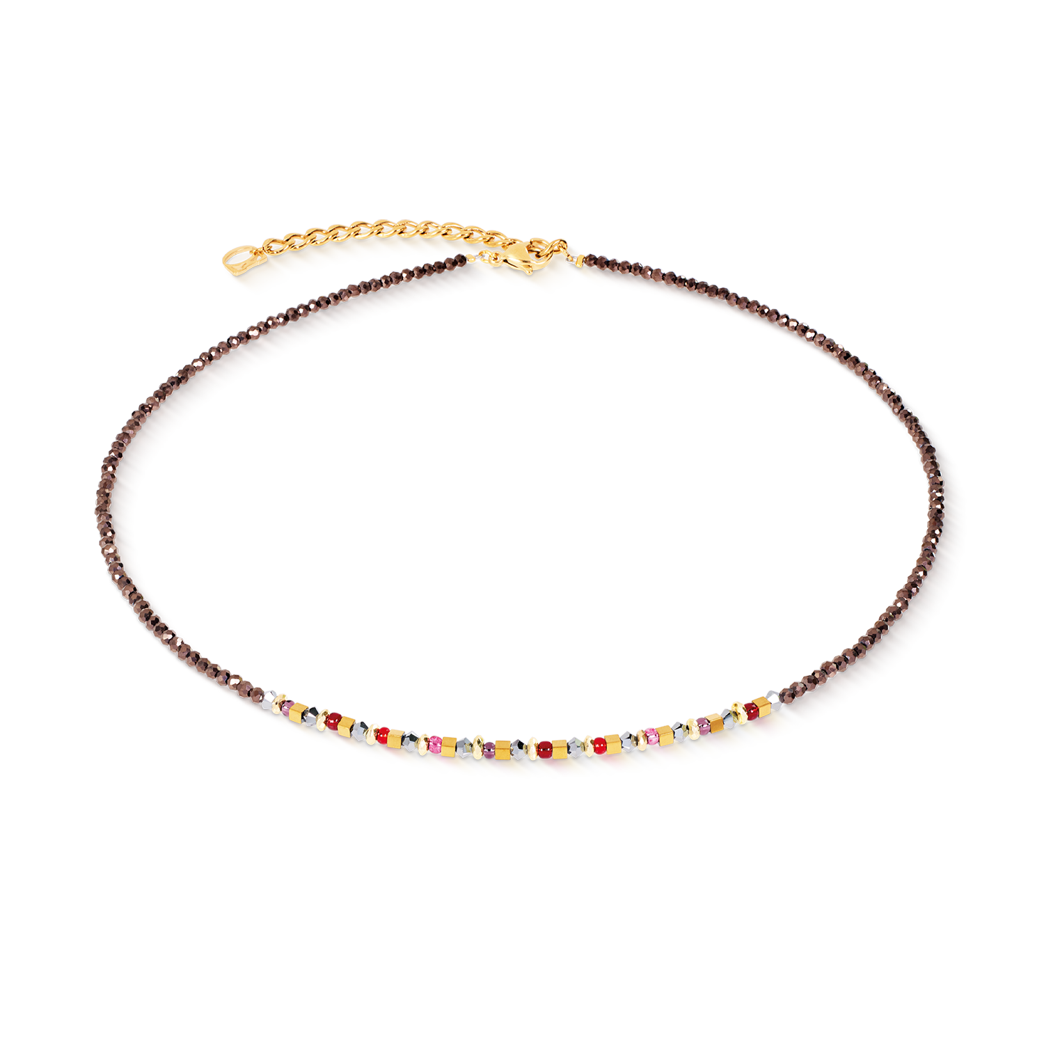 Collier Golden Whisper brun-rouge