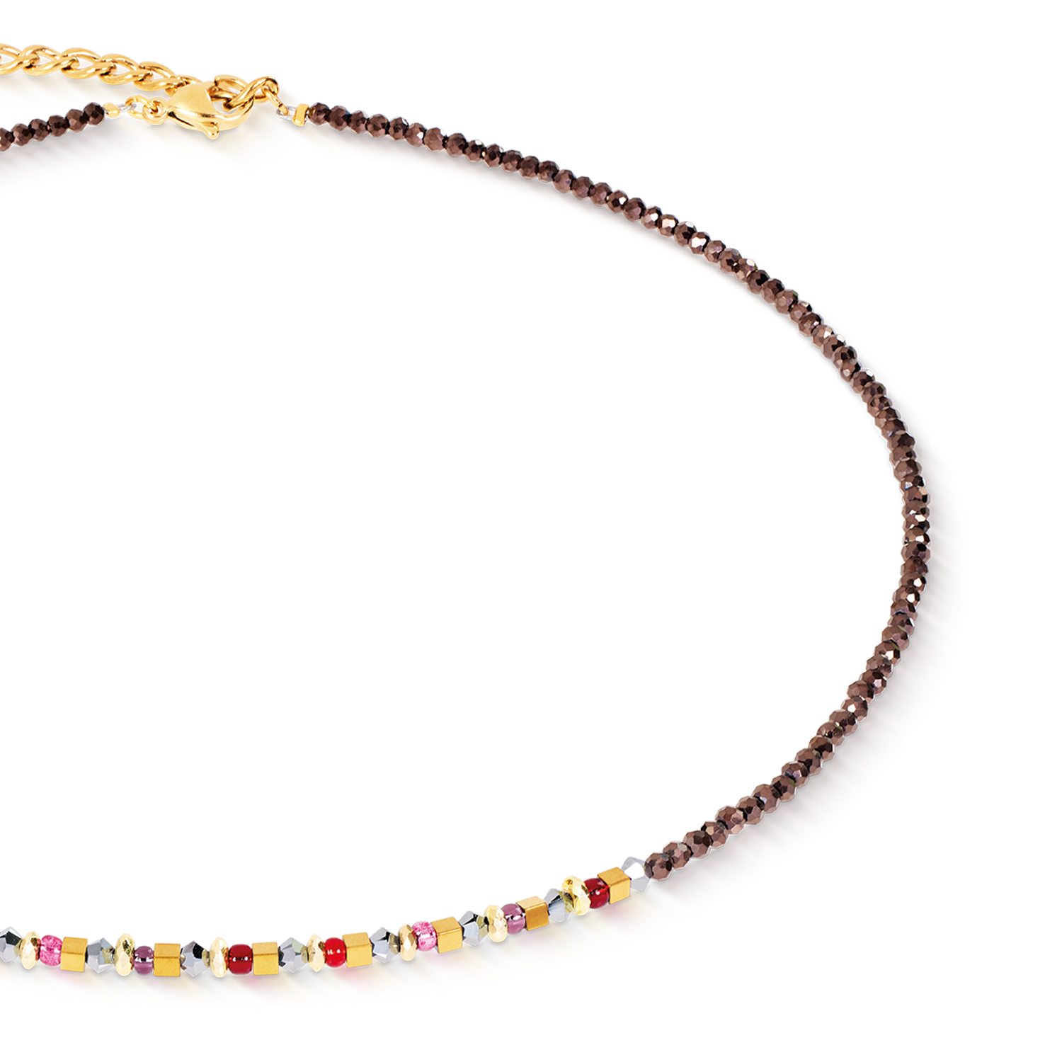 Collier Golden Whisper brun-rouge