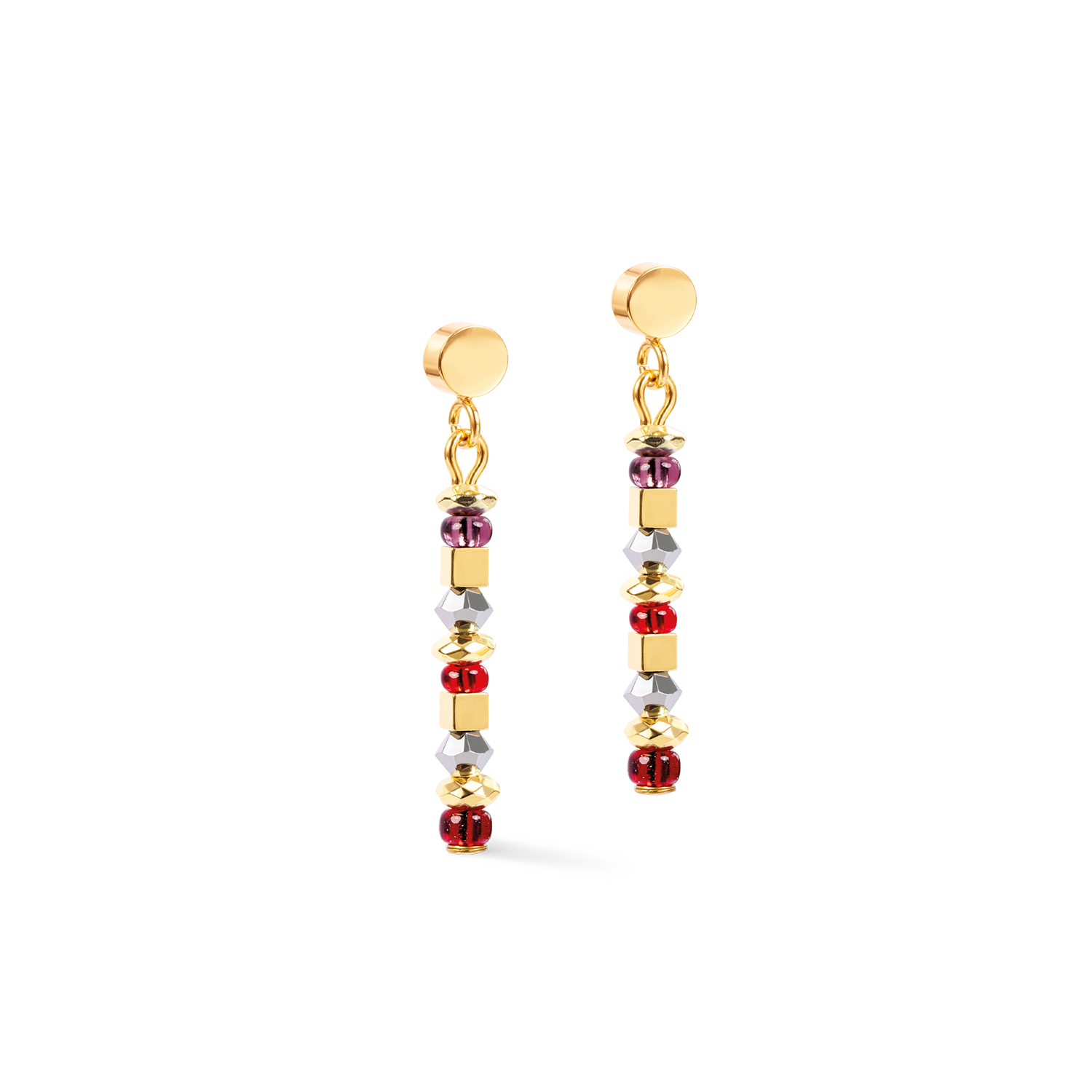 Boucles d'oreilles Golden Whisper brun-rouge