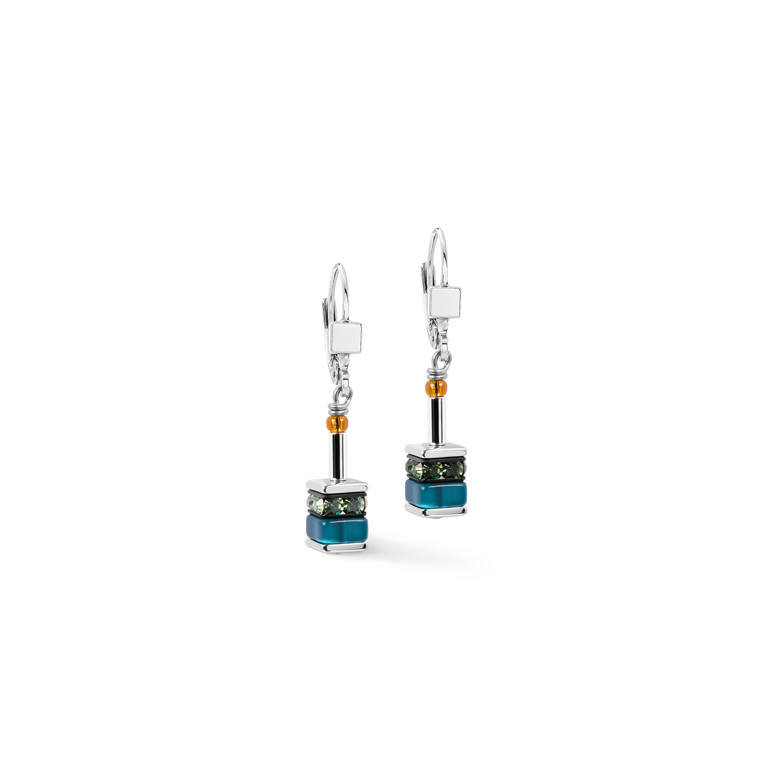Boucles d'oreilles GeoCUBE® classic Polaris & Strass multicolore Winter
