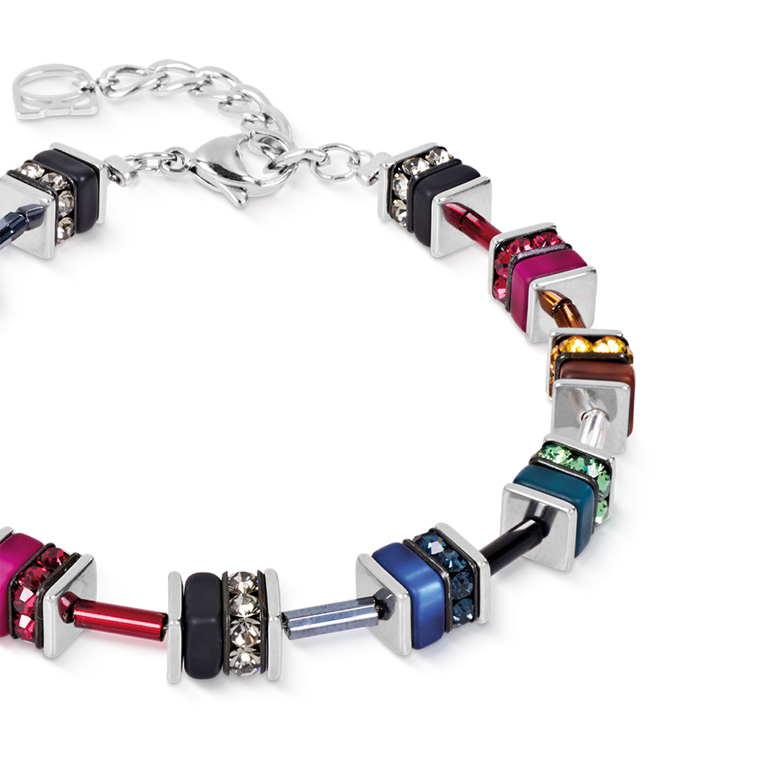 Bracelet GeoCUBE® classic Polaris & Strass multicolore Winter