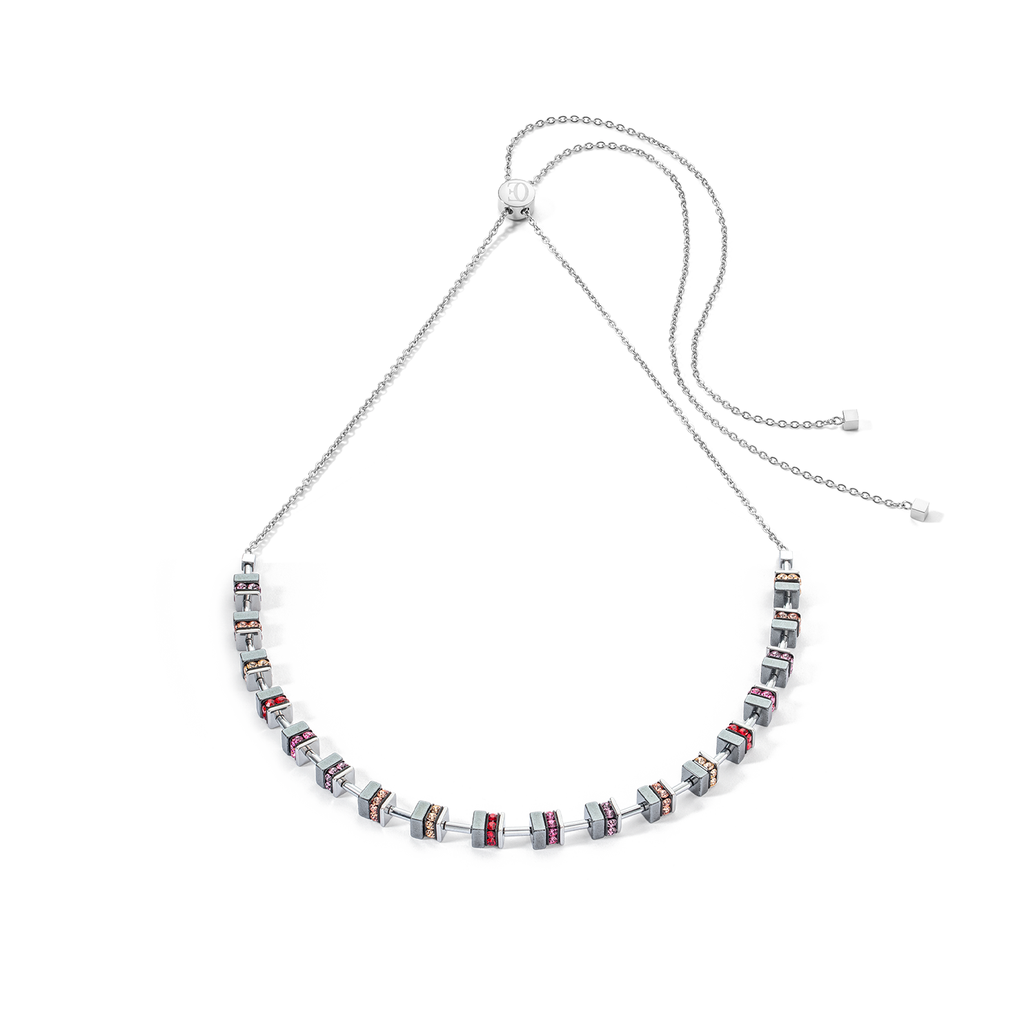 Collier Sparkling Classic Chain rouge argent