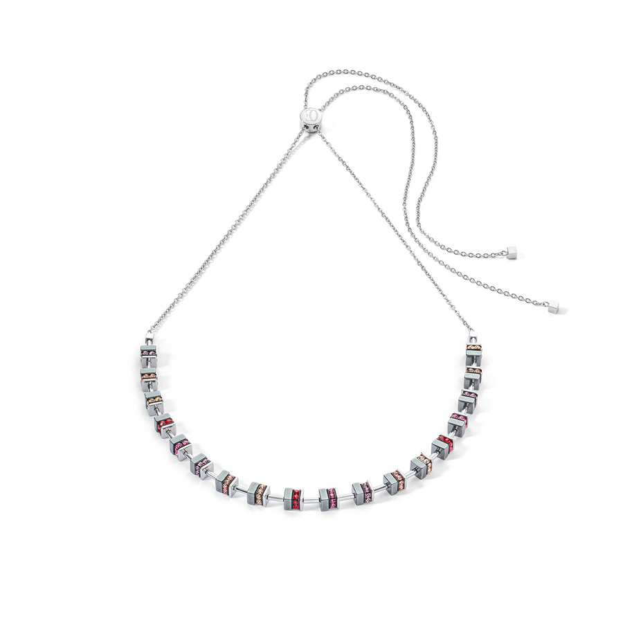 Collier Sparkling Classic Chain rouge argent