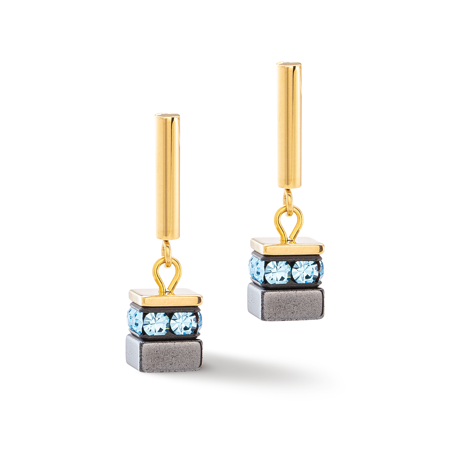 Boucles d'oreilles Sparkling Classic Chain or multicolore