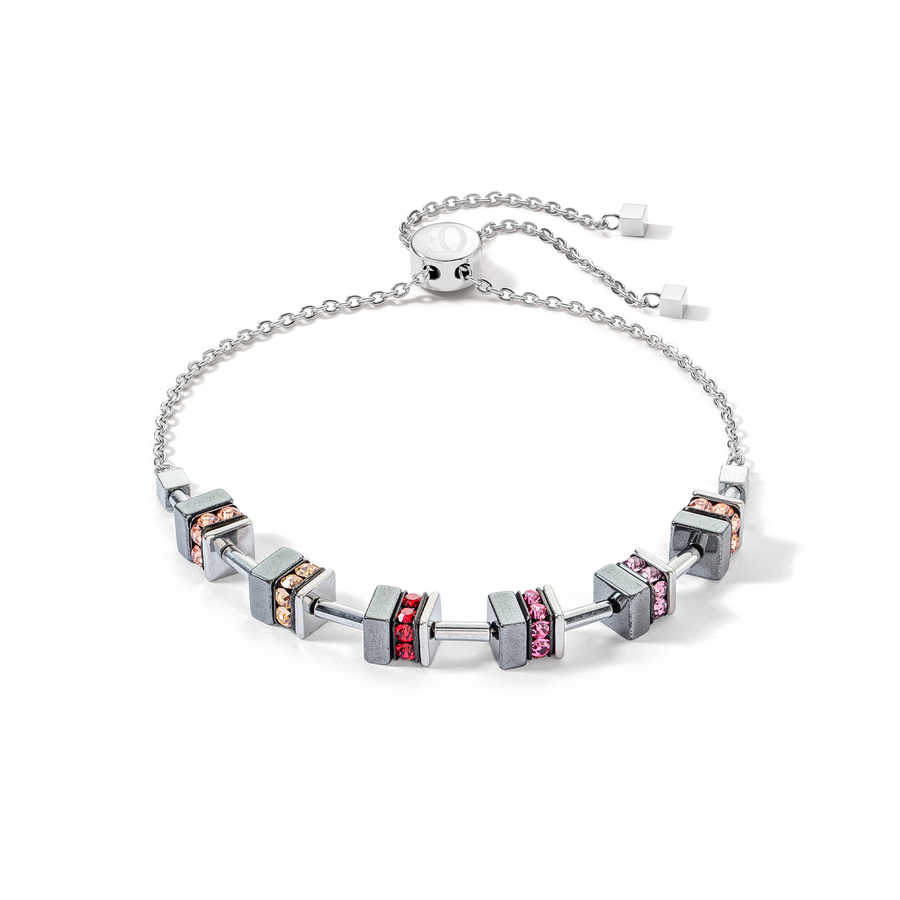 Bracelet Sparkling Classic Chain rouge argent