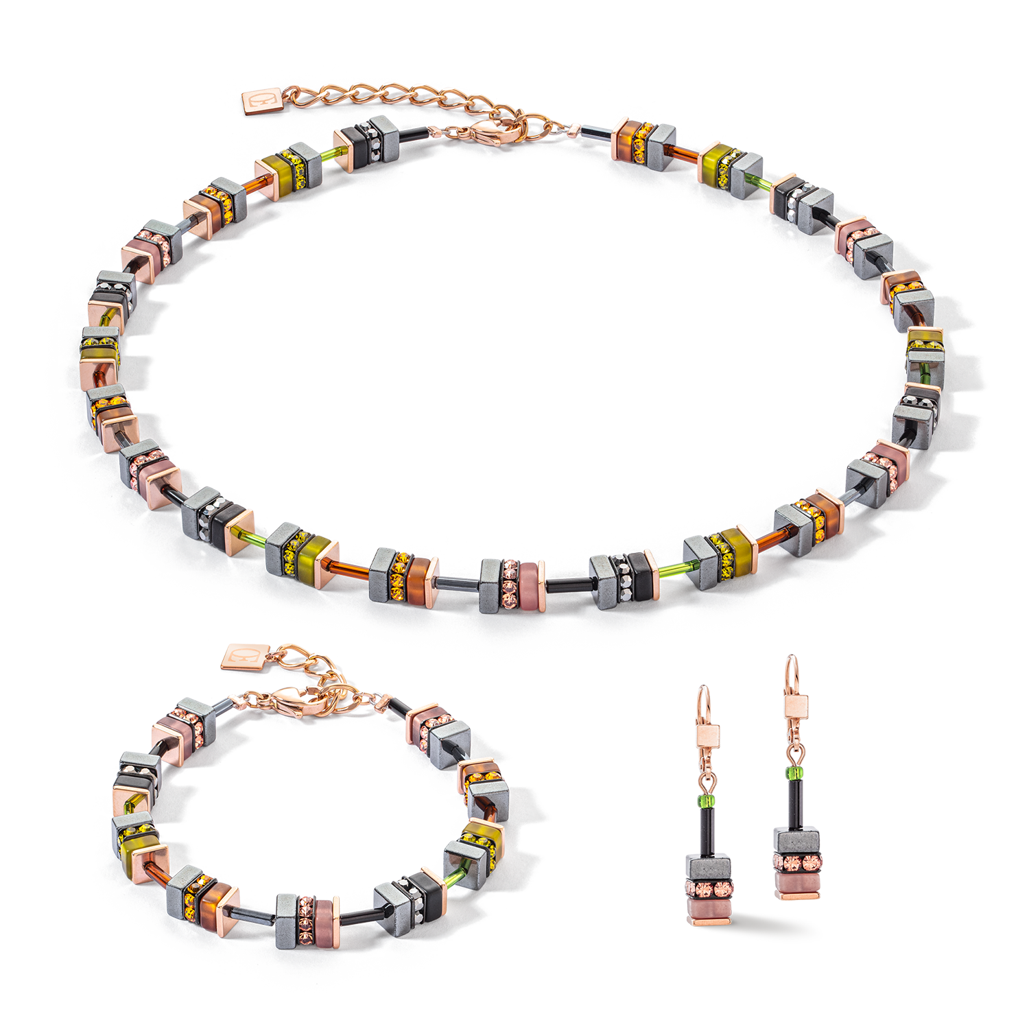 Collier Sparkling Classic Elements or rose-automne