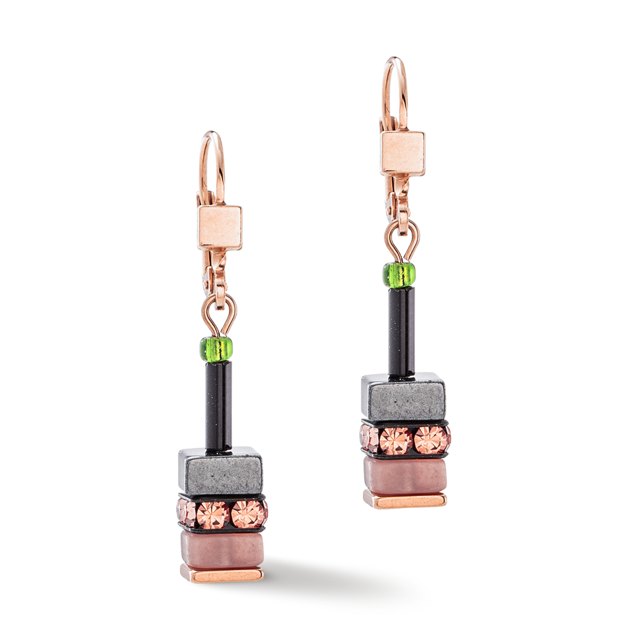 Boucles d'oreilles Sparkling Classic Elements or rose-automne