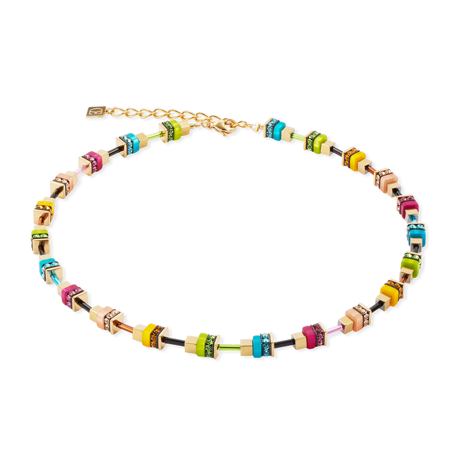 Collier Boho Sunset Cube rainbow