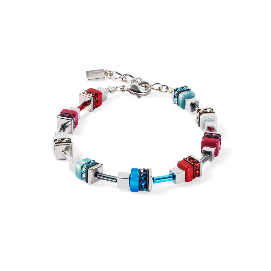 Bracelet Modern Future Cube bleu-rouge