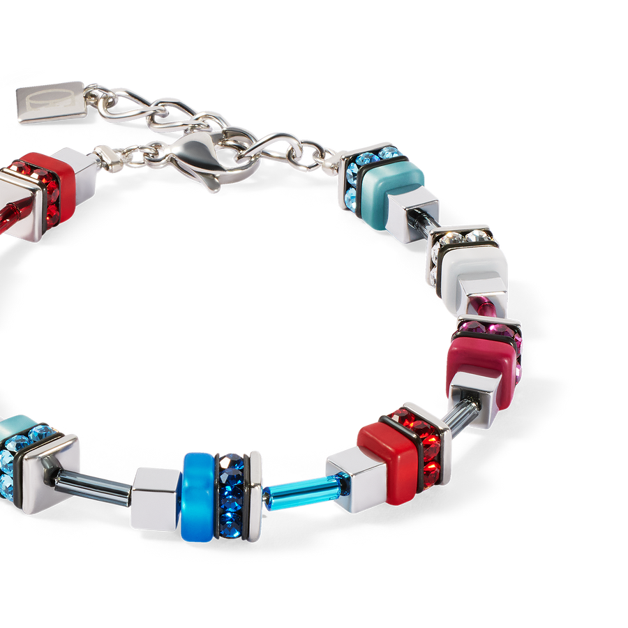 Bracelet Modern Future Cube bleu-rouge