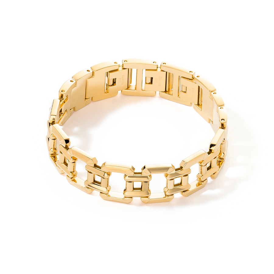 Bracelet bijou en acier inoxydable or