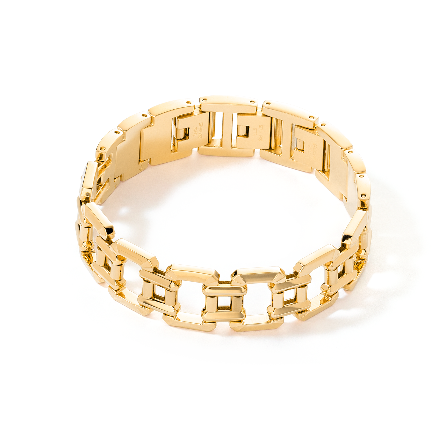 Bracelet bijou en acier inoxydable or