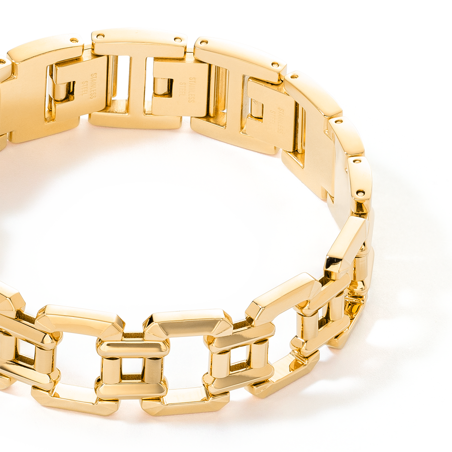 Bracelet bijou en acier inoxydable or