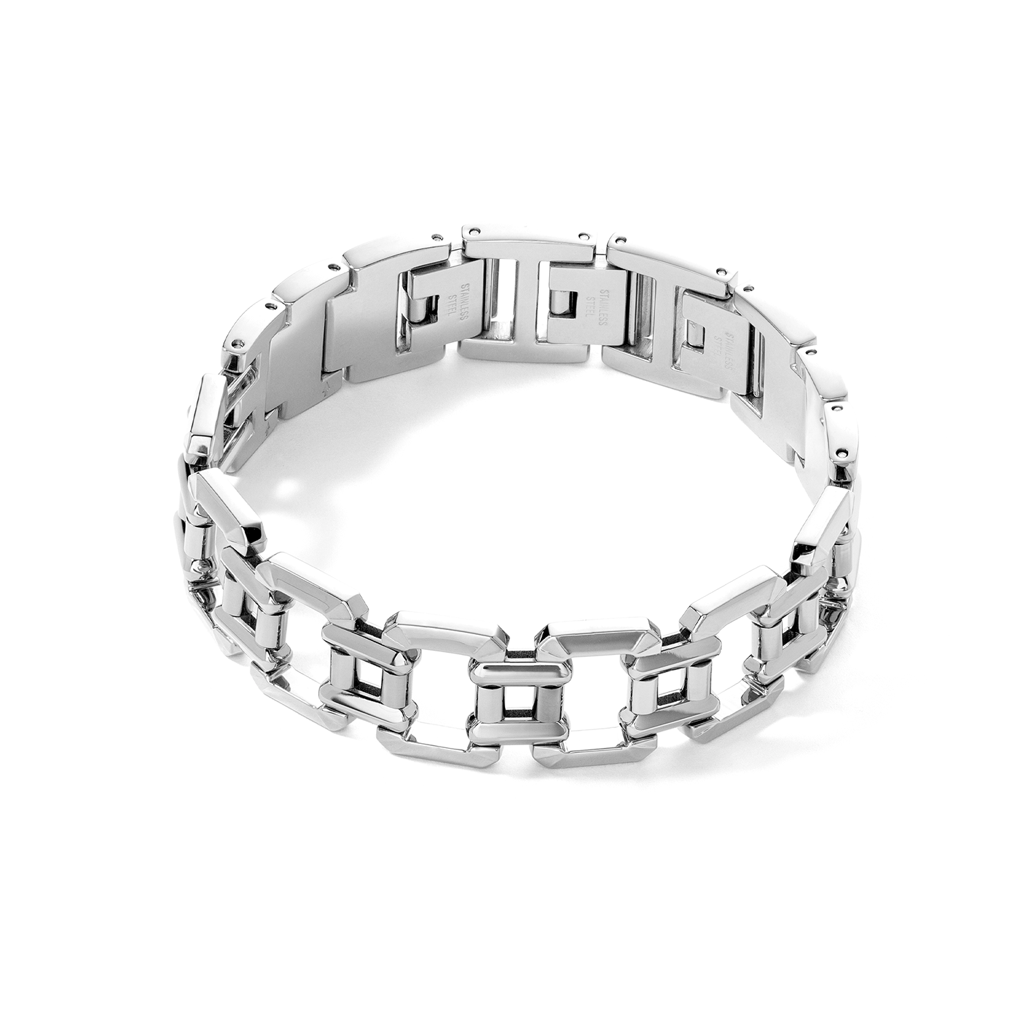 Bracelet bijou en acier inoxydable argent