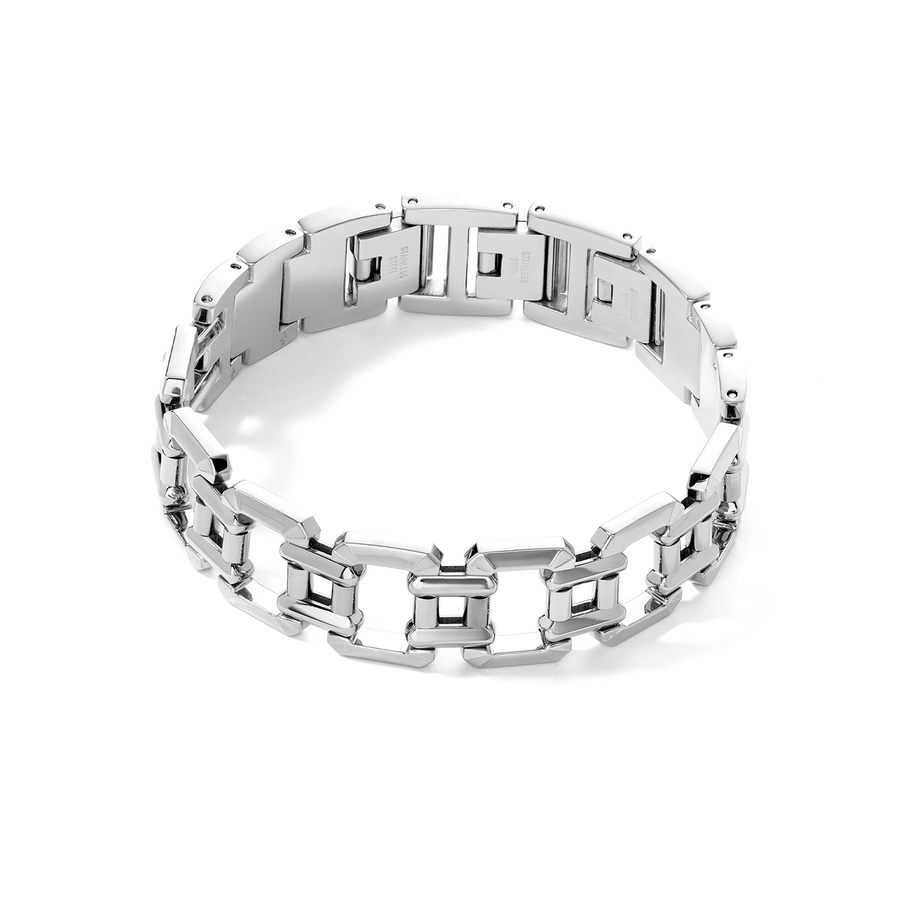 Bracelet bijou en acier inoxydable argent
