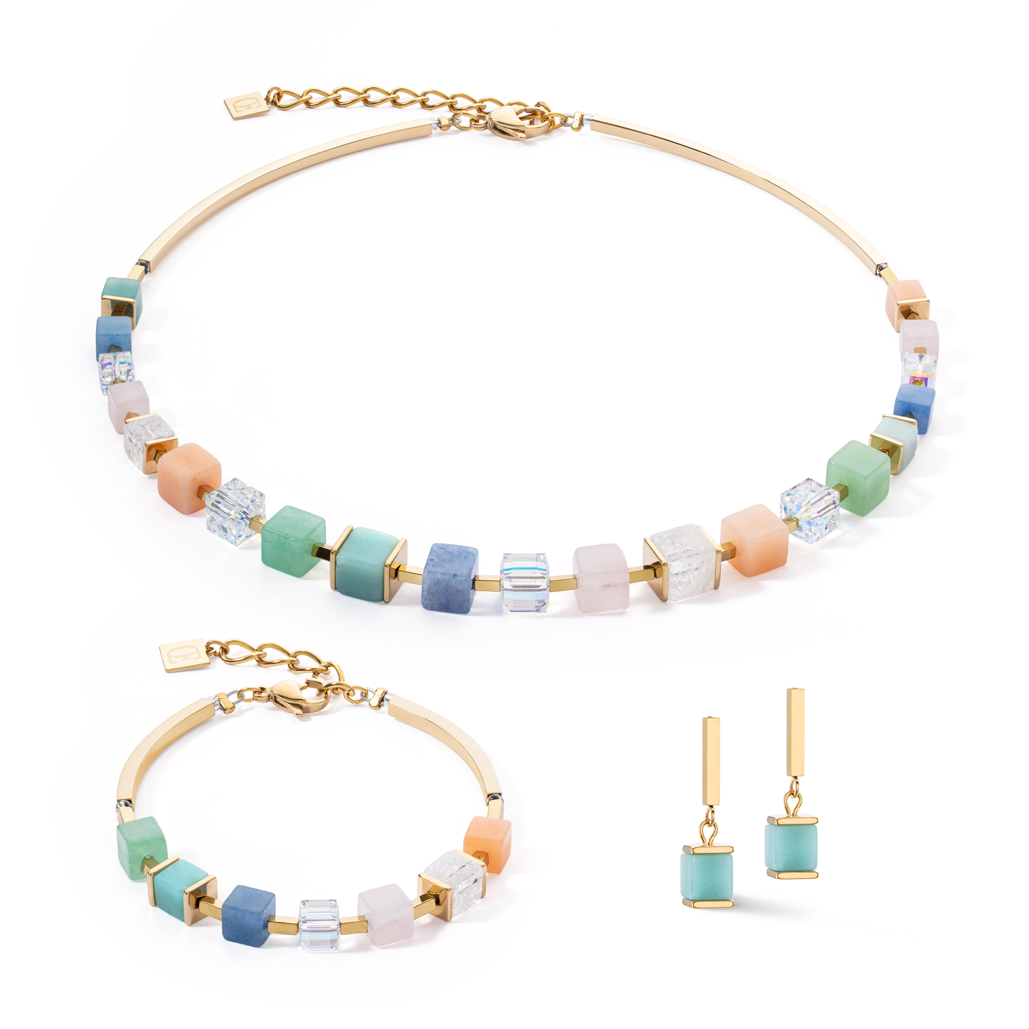 Collier Precious Statement Cubes multicolore-gentle