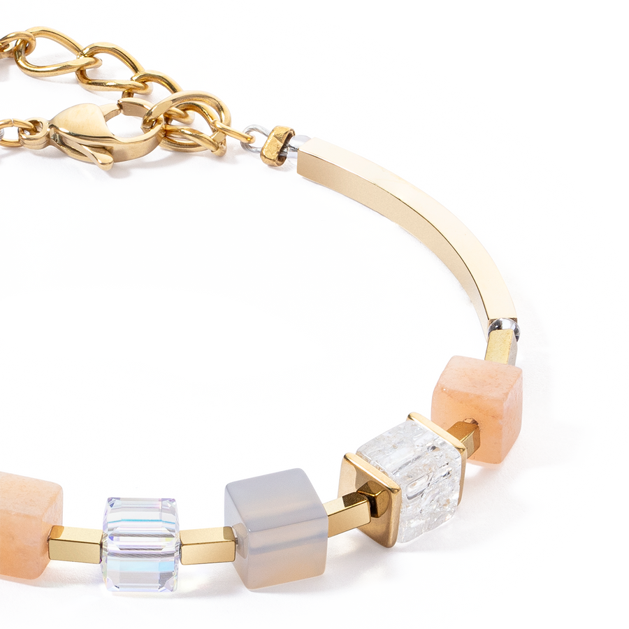 Bracelet Precious Statement Cubes gris-pêche