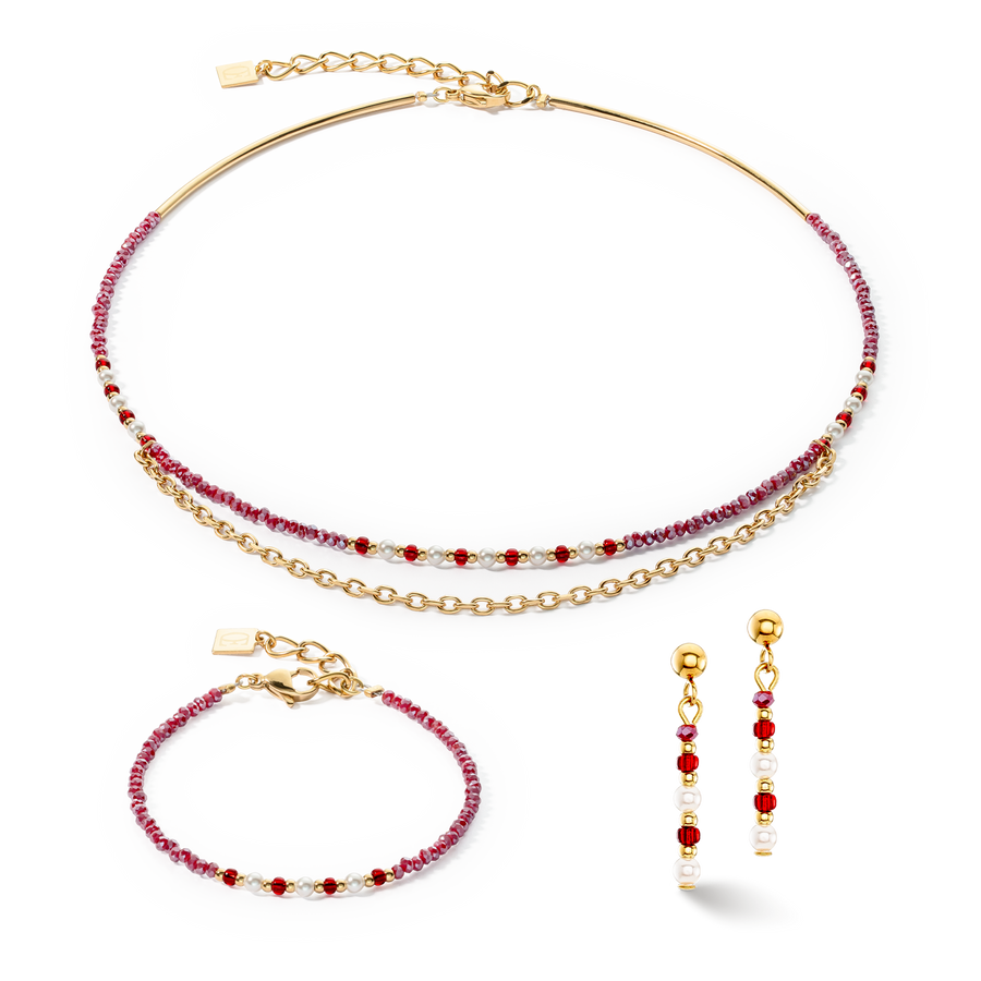 Collier Twinkle Princess or-rouge