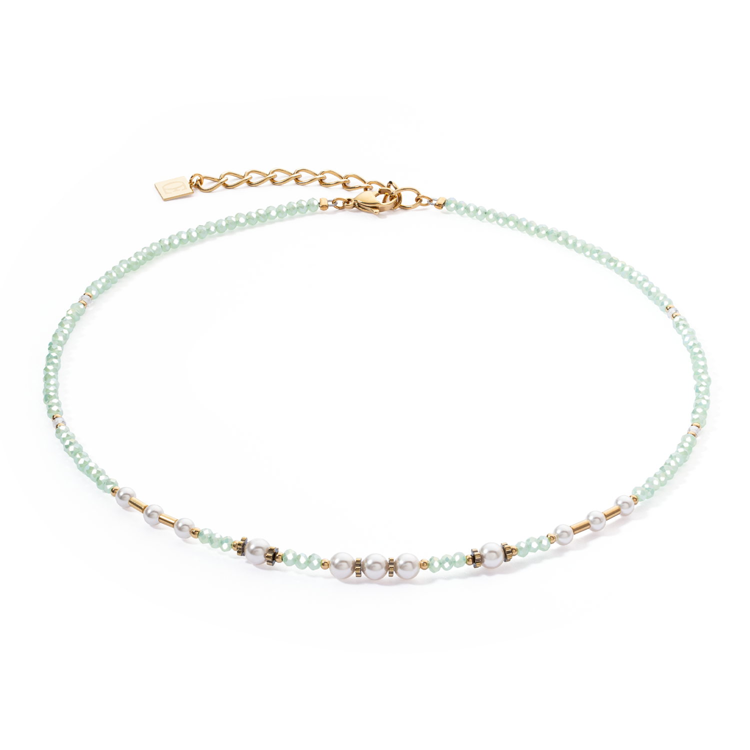 Collier Little Twinkle Pearl Mix vert clair