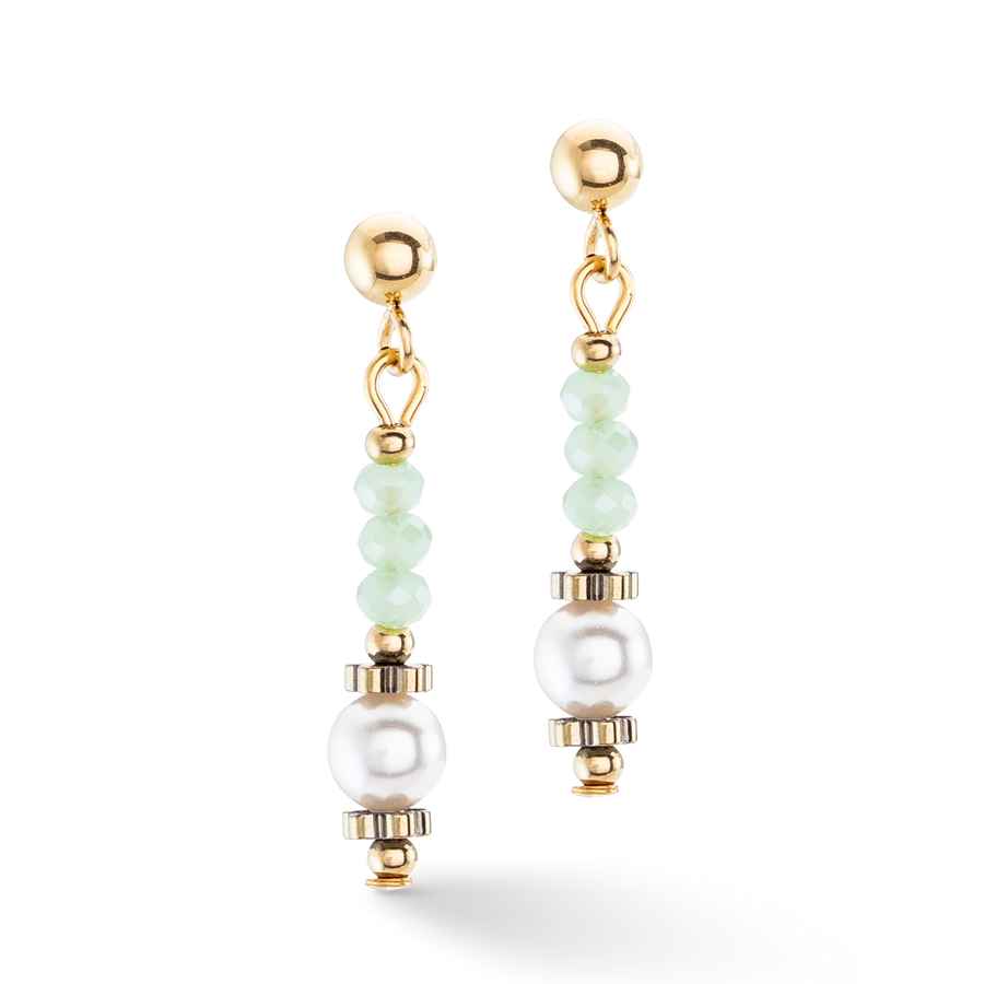 Boucles d'oreilles Little Twinkle Pearl Mix vert clair