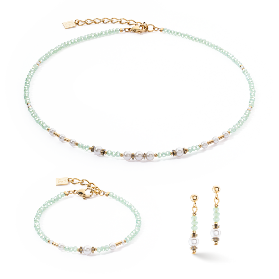 Boucles d'oreilles Little Twinkle Pearl Mix vert clair