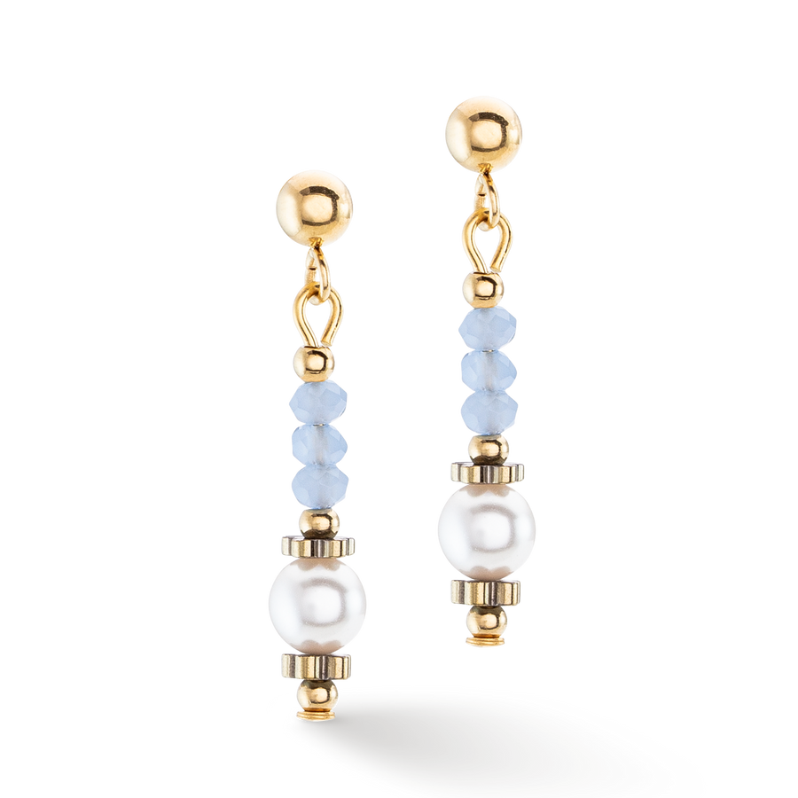 Boucles d'oreilles Little Twinkle Pearl Mix bleu clair