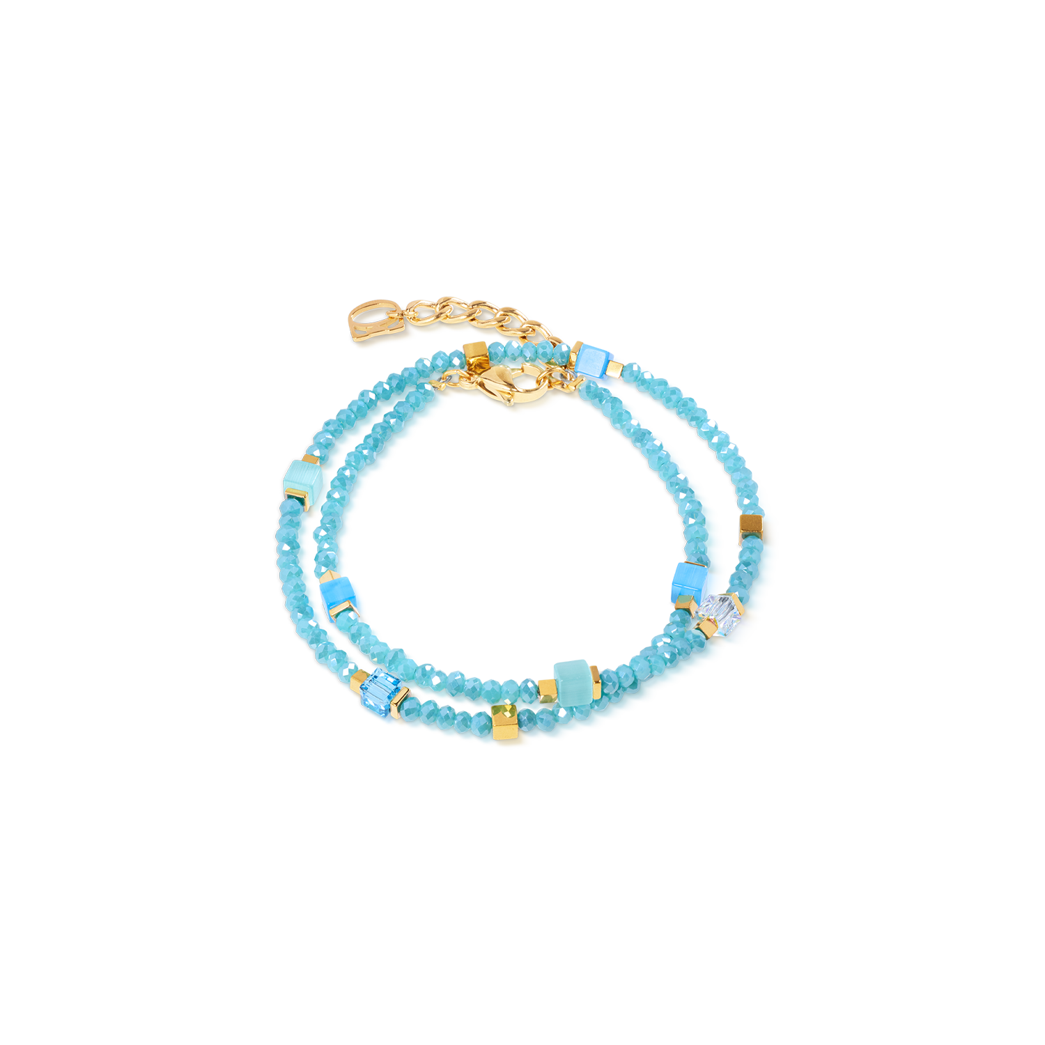Joyful Colours Flex Bracelet or-turquoise