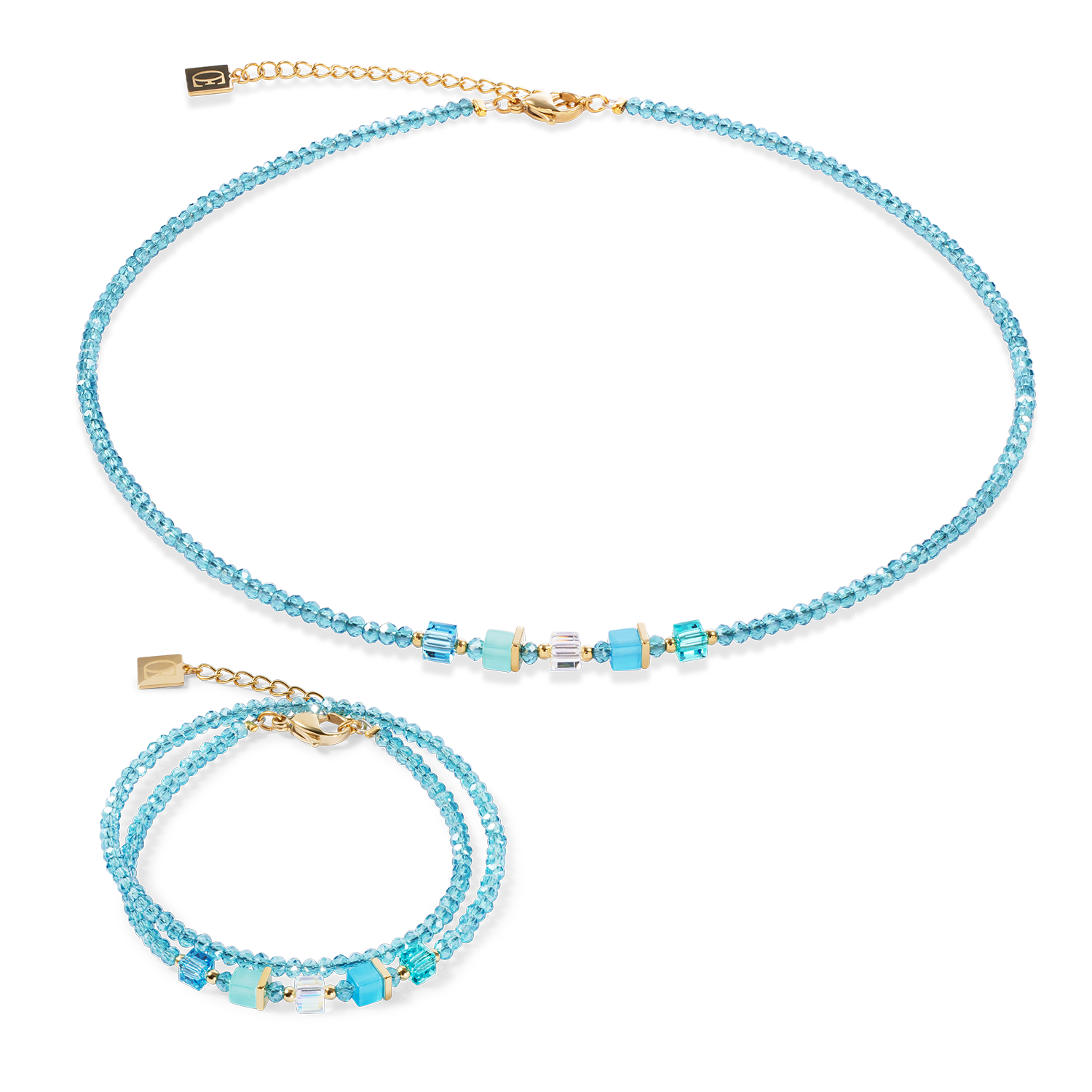 Joyful Colours Update Collier or-turquoise