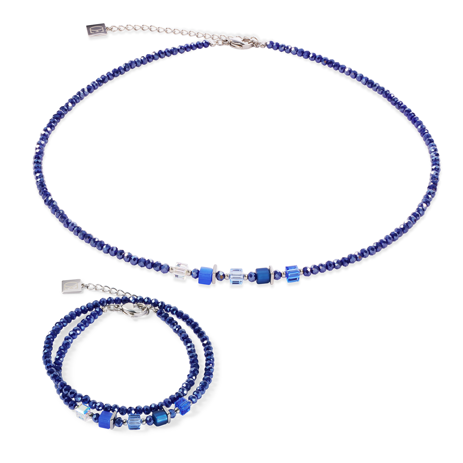 Joyful Colours Update Collier argent-bleu