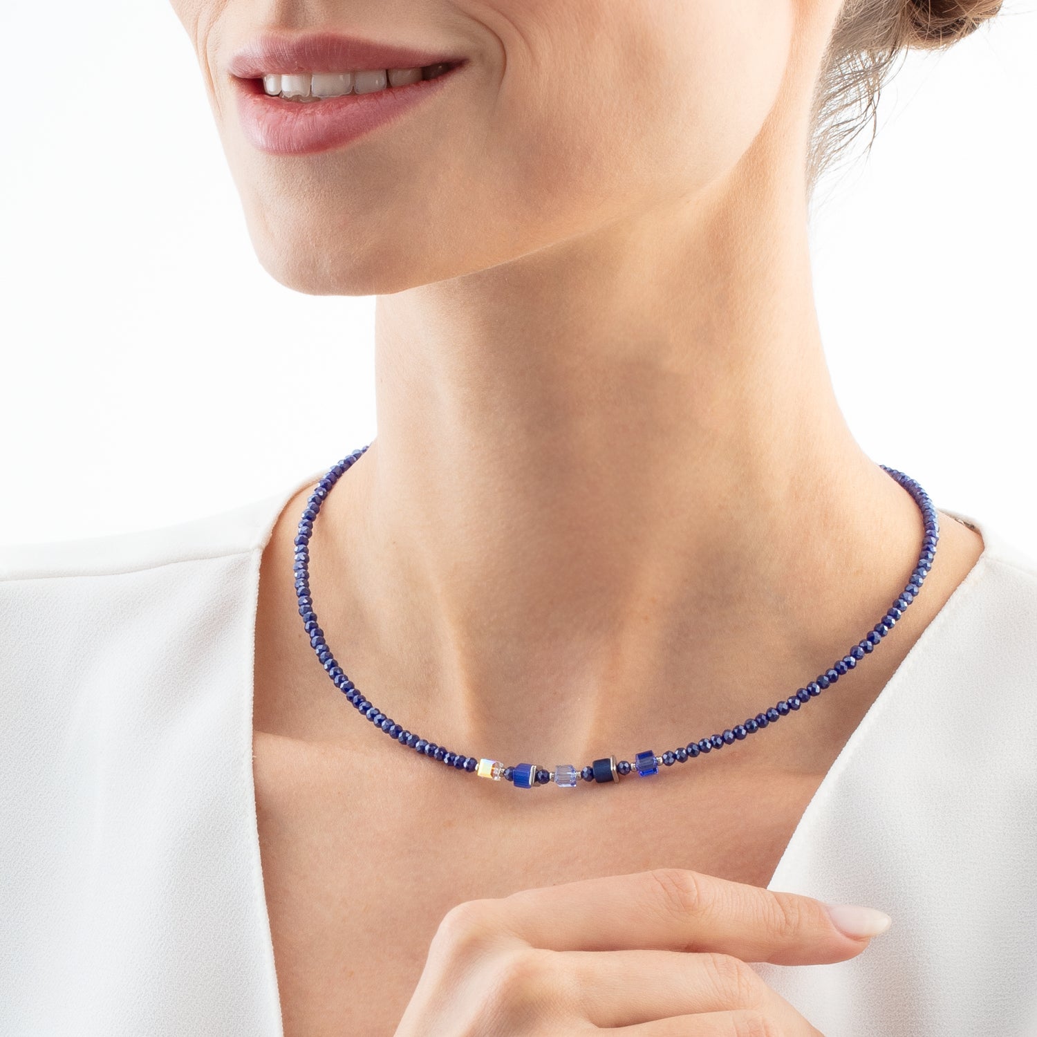 Joyful Colours Update Collier argent-bleu