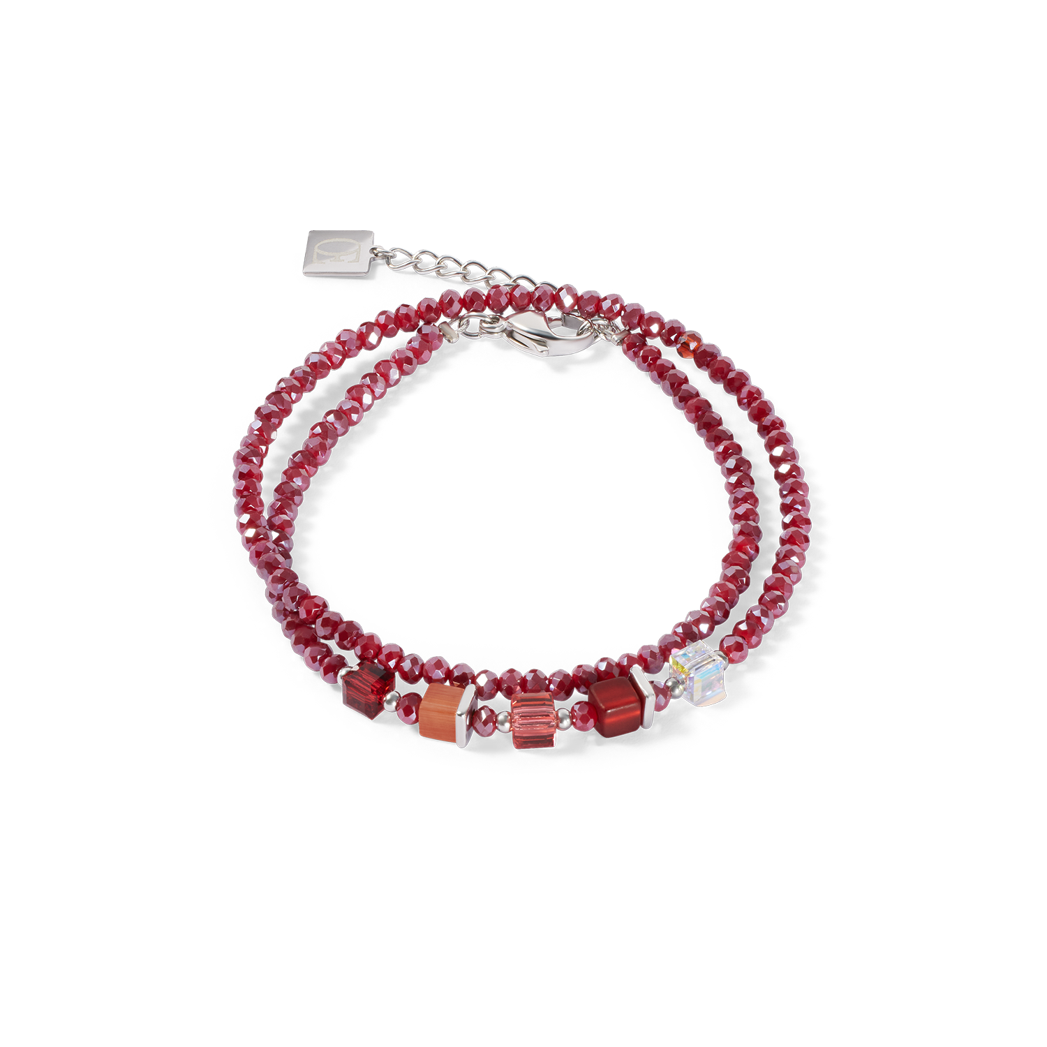 Joyful Colours Update Bracelet argent-rouge