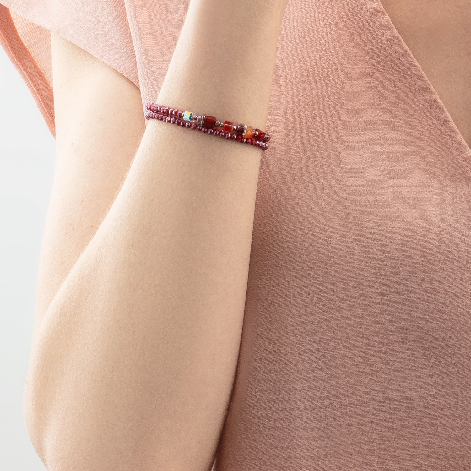Joyful Colours Update Bracelet argent-rouge